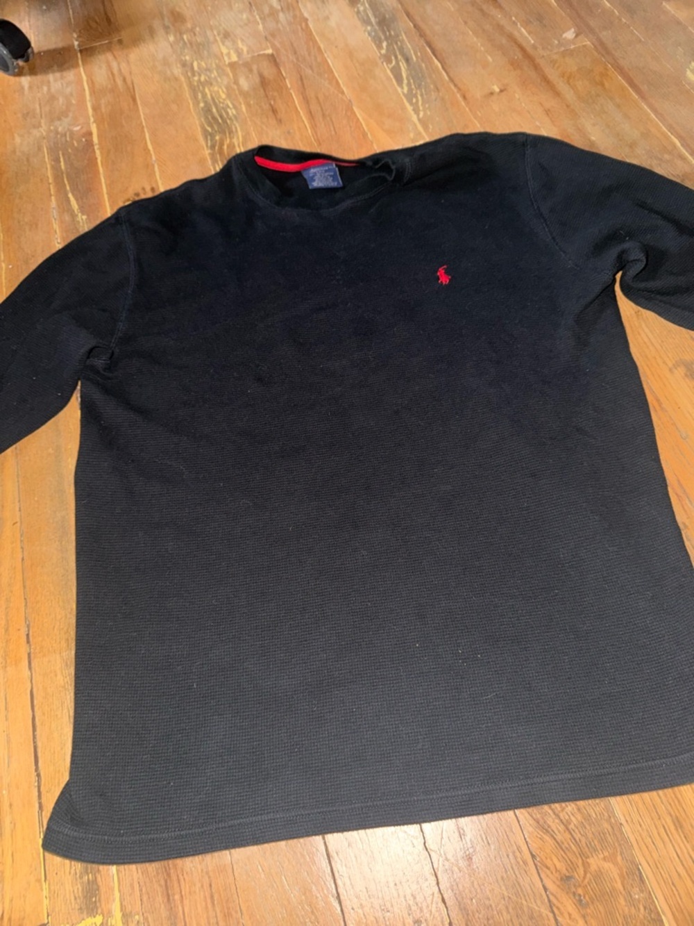 Polo by Ralph Lauren Black Crewneck Shirt with Red Pony